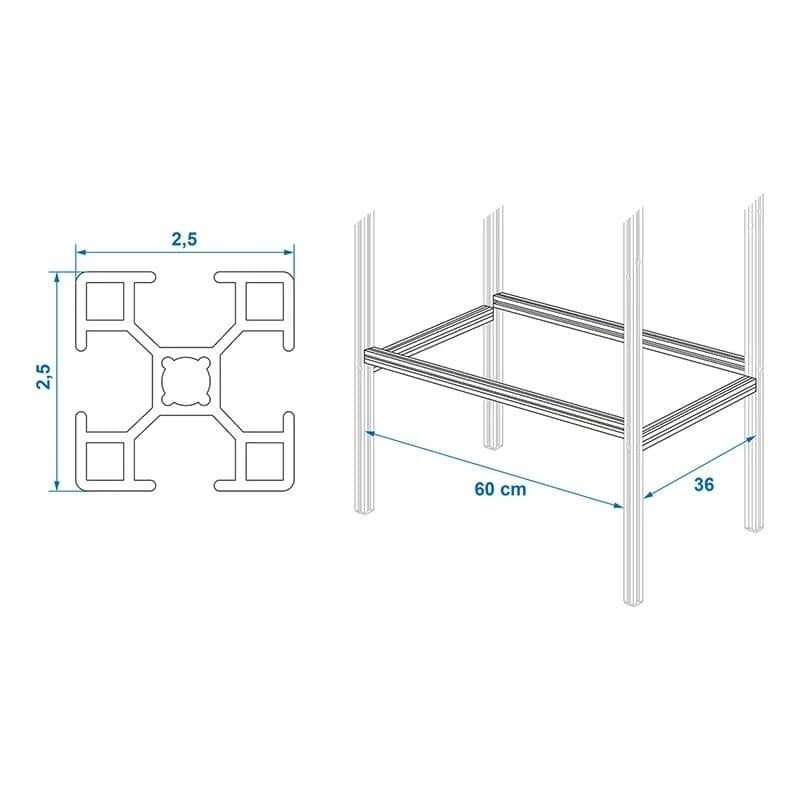 ProPlus Erweiterungspaket mit Traegern fuer Aufbewahrungssystem Wohnmobilgarage 230400AC02