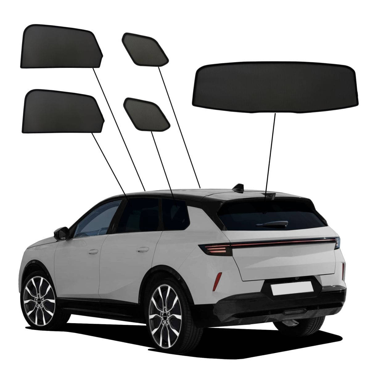 WINDESA SunClip Sonnenschutz - Sichtschutz Opel Grandland ab Bj. 2024 Set ABC - sun-10478abc