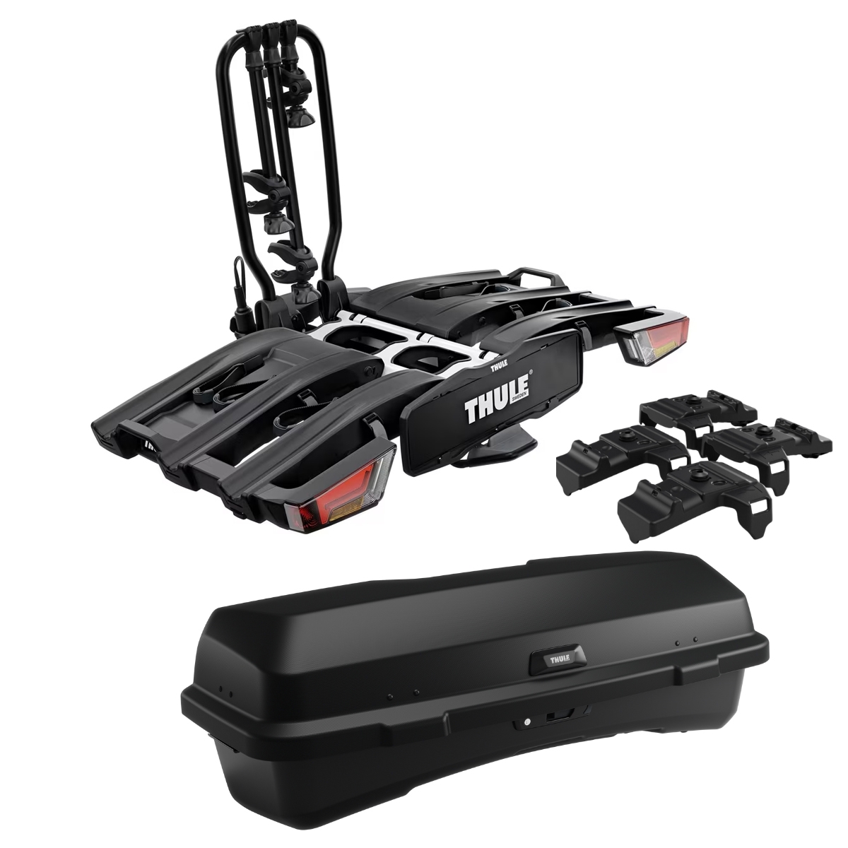 THULE 934 EasyFold XT 3 Fahrradtraeger black inkl. Santu Heckbox - Thule Artikelnummern- 934107 9094