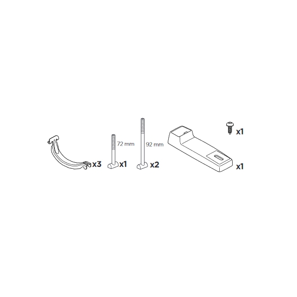 Thule Bike Rack Around-the-Bar Adapter - 889800 - THULE 889-8 SquareBar Adapter fuer Vierkantprofil