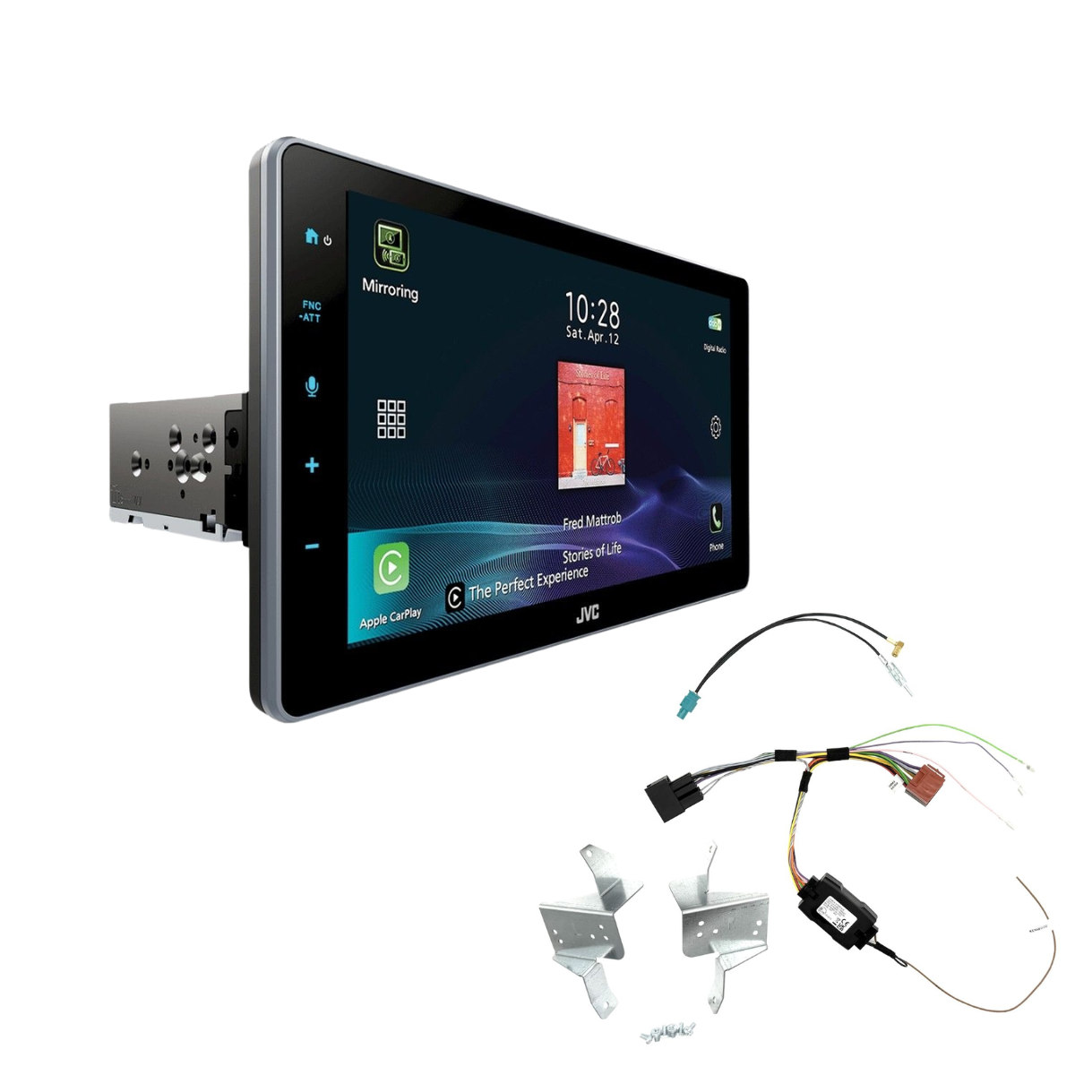 JVC KW-Z900DBW inkl- Installations-Kit mit LFB fuer Ford Transit Custom ab Bj. 2018 - KW-Z900DBW KITFOPROFB