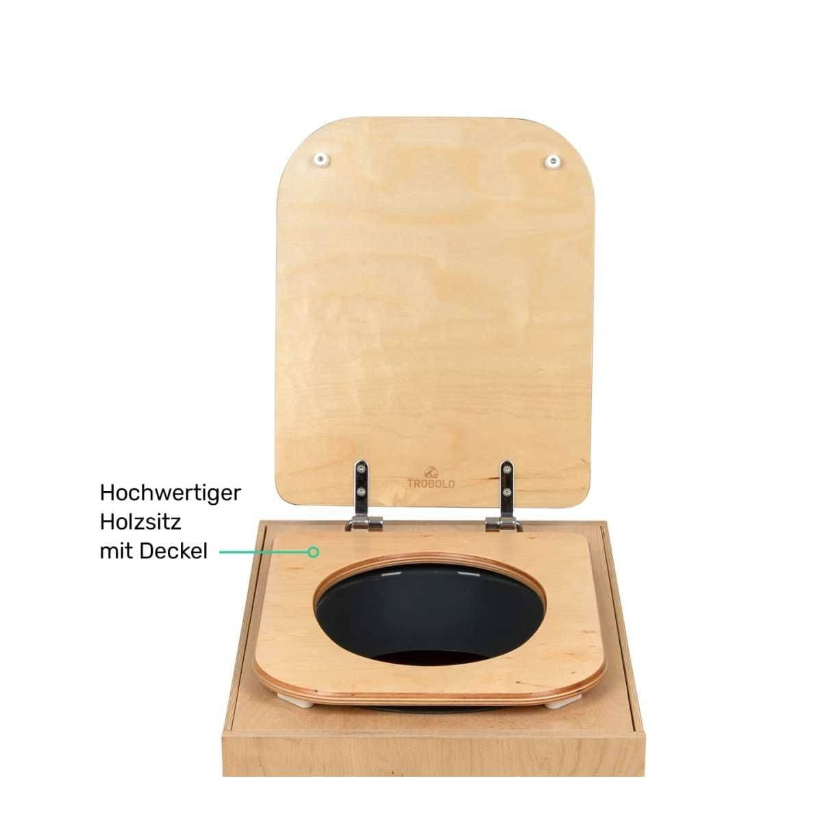 TROBOLO TeraBlœm Plus mit Holzsitz Trenntoilette - geprüfte Retoure TROBOLO TeraBloem Plus mit Holzsitz Trenntoilette - S6XX1469