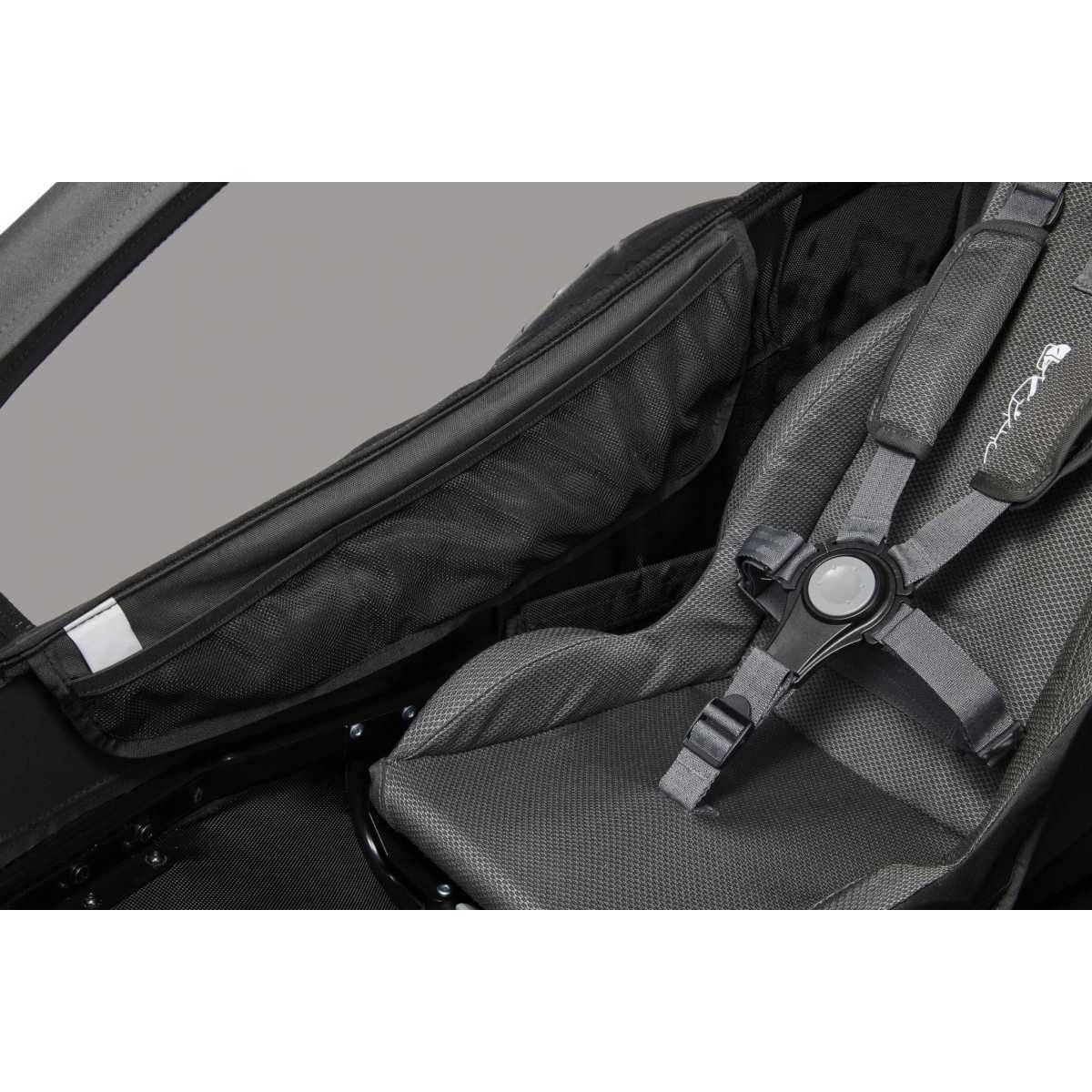 CROOZER Kinderfahrradanhaenger Kid Yuuna Moonlight Black Bundle mit Premium-Sitz - 121001225