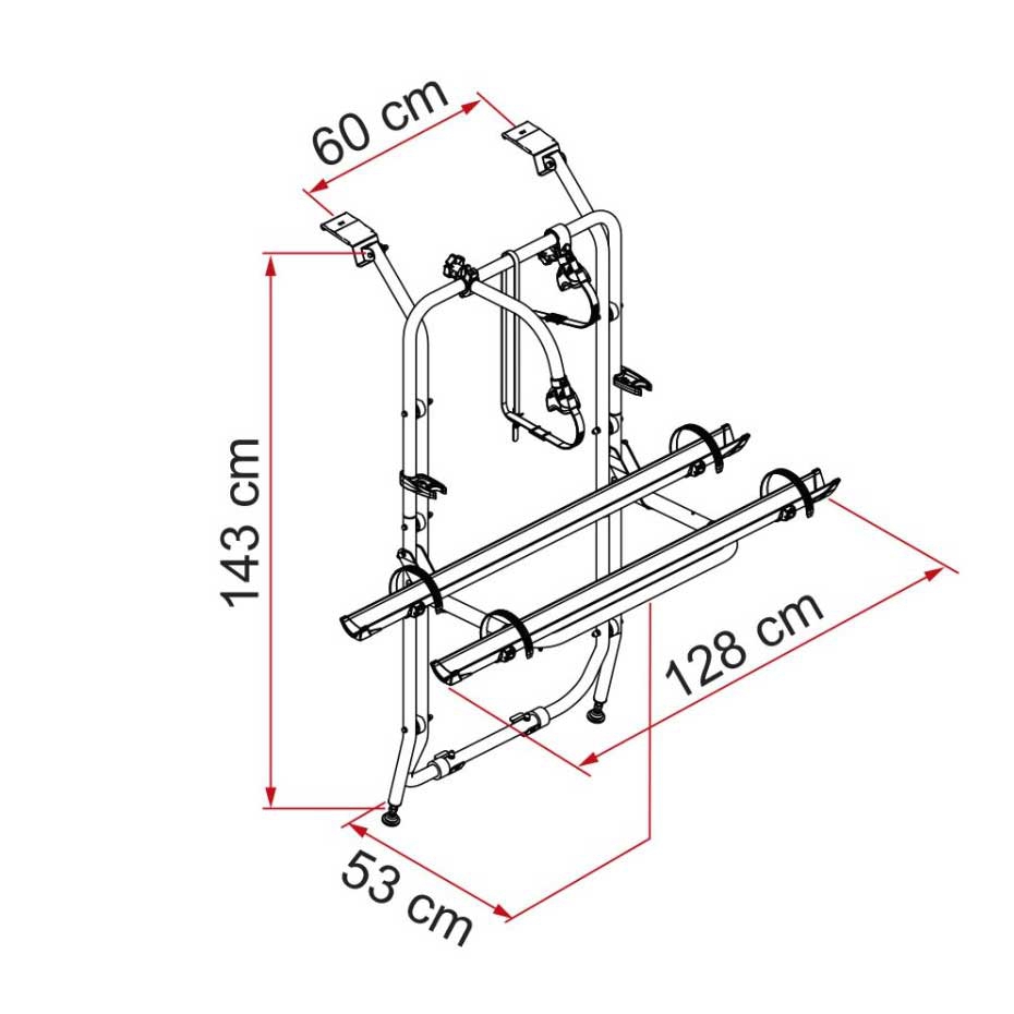 FIAMMA Carry-Bike Opel Vivaro Renault Trafic Fahrradtraeger fuer 3 Fahrraeder Modell 2023 02096-72-08831A01-98656M566