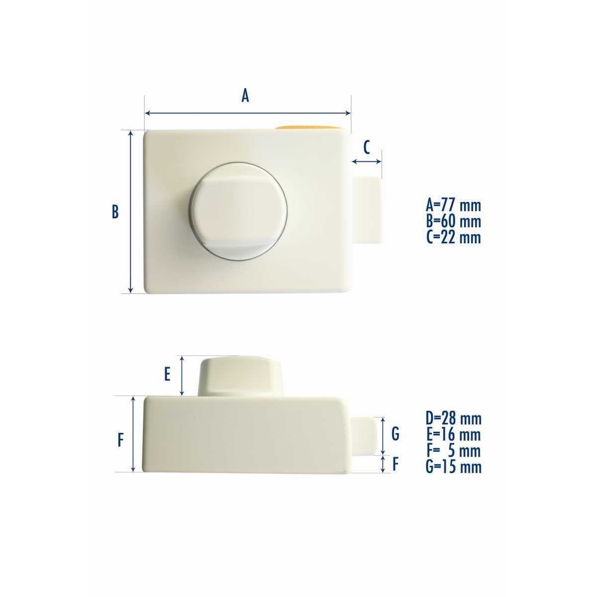 HEOSolution HEOSafe Zusatzschloss Weiss 2er-Set Gleichschliessend - 1958-2W