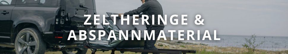 Zeltheringe und Abspannmaterial