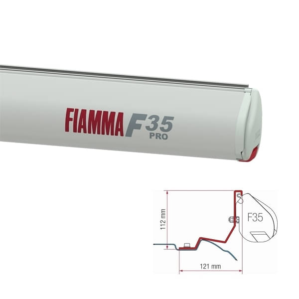 Markise FIAMMA F35 Pro Royal grey 270 cm Gehaeuse titanium inkl. Adapter Mercedes Viano Vito V Klasse