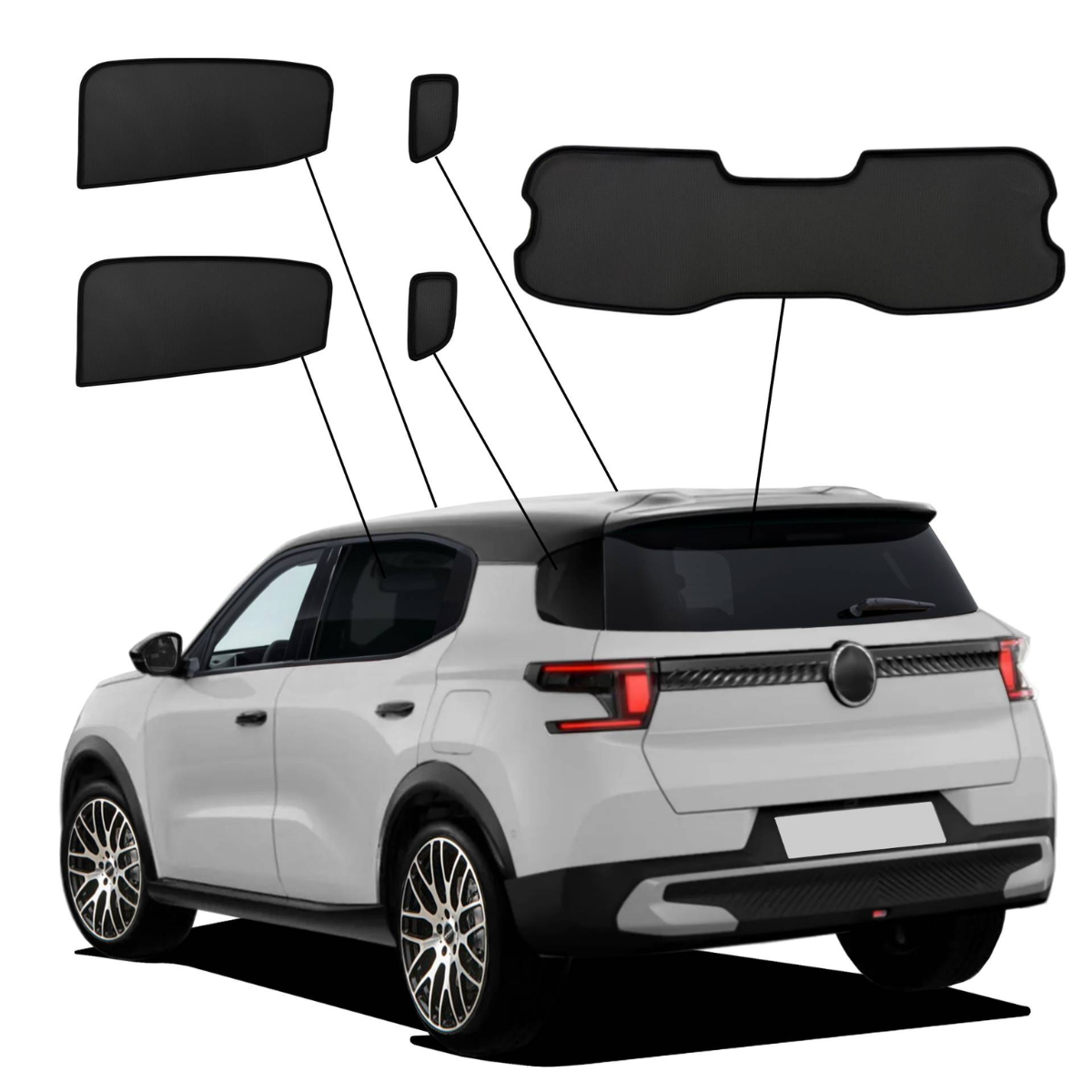 WINDESA SunClip Sonnenschutz - Sichtschutz Citroen C3 Aircross ab Bj. 2024 Set ABC - sun-10380abc-cca