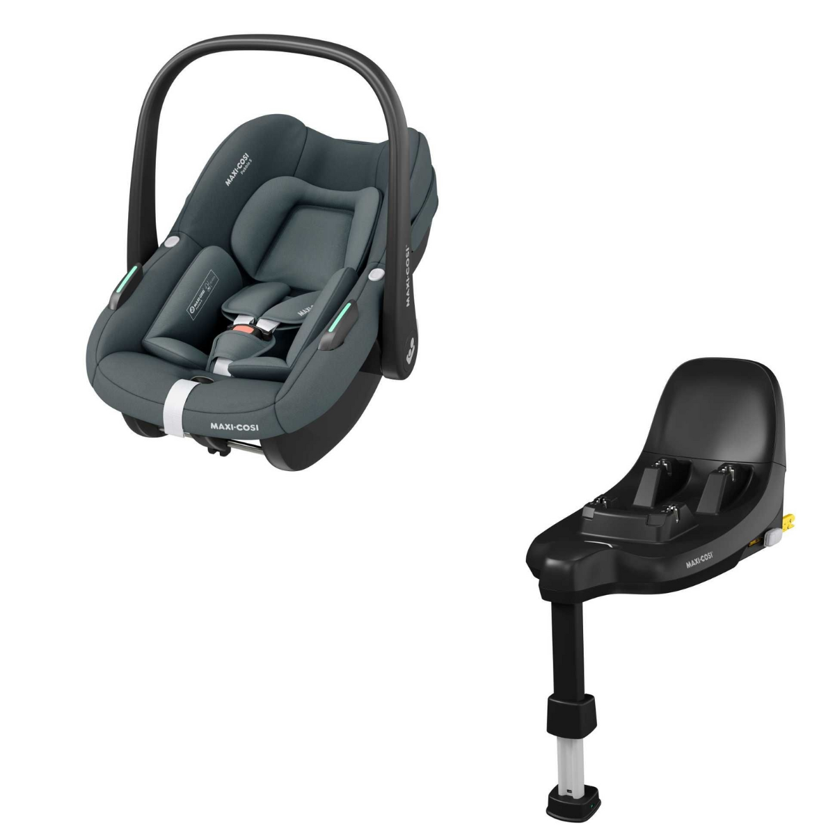 MAXI-COSI Babyschale PEBBLE S Tonal Graphite - Basisstation FAMILYFIX S - 8440106110 8056010110
