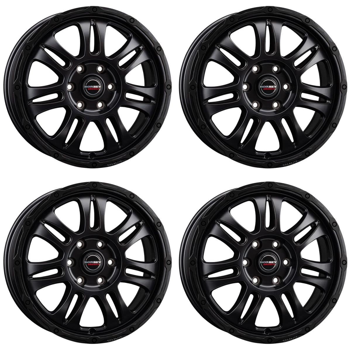 BORBET Alufelge CW8 black matt 18 Zoll fuer MB Sprinter - VW Crafter 4er-Set - CW8 80848130684-1BM