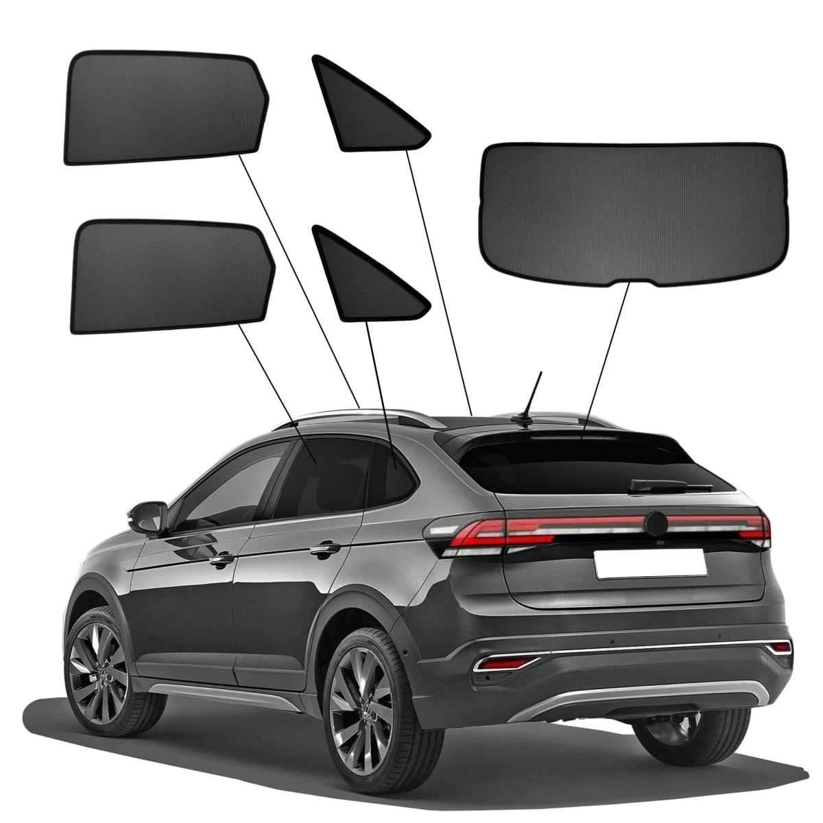 WINDESA SunClip Sonnenschutz - Sichtschutz VW Taigo ab Bj. 2021 Set ABC - sun-10424abc