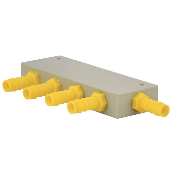 LILIE Trinkwassersystem WeißGELB Wasserverteilerblock 10 mm 5-fach LILIE Trinkwassersystem WeissGELB Wasserverteilerblock 10 mm 5-fach - 24206
