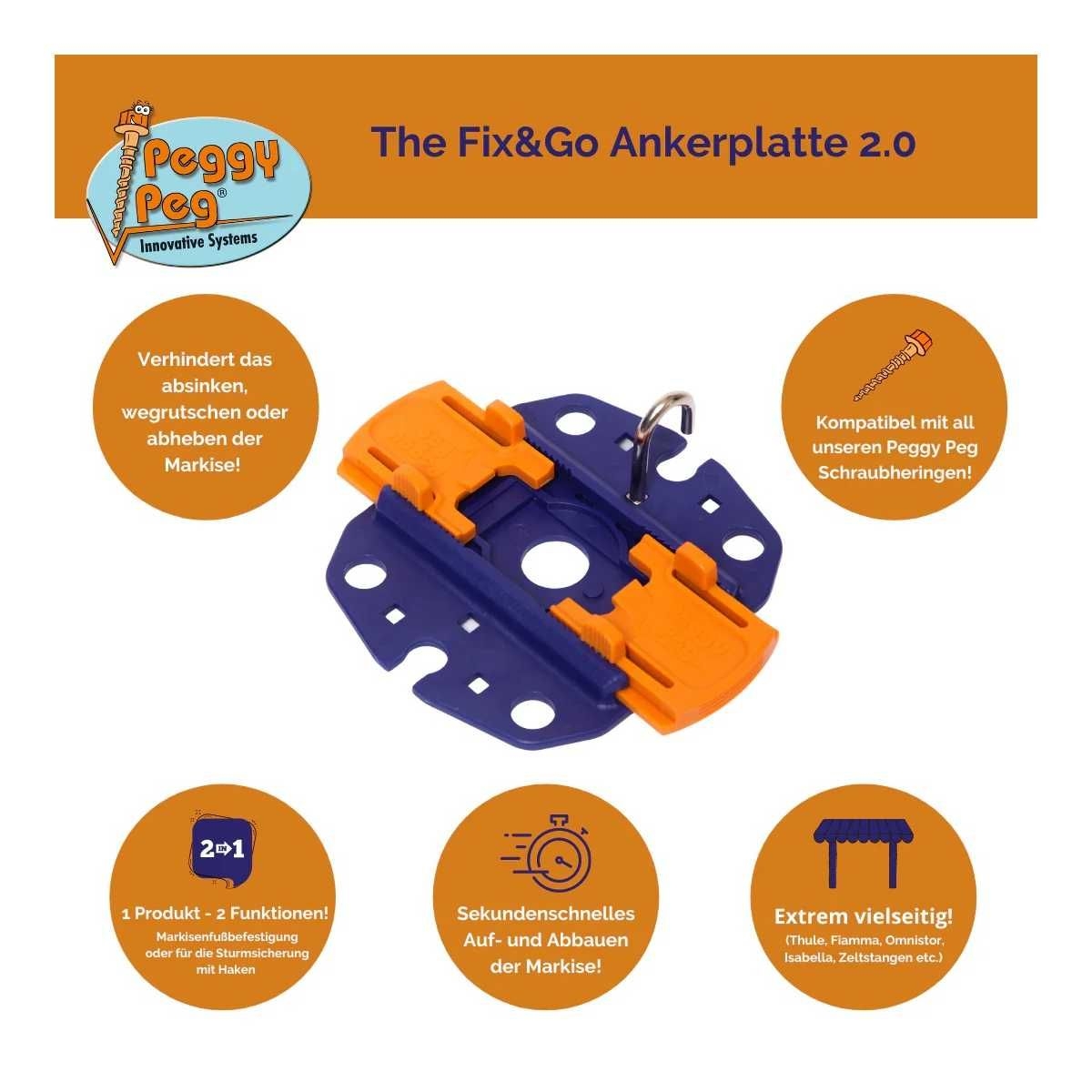 PEGGY PEG Fix-Go Ankerplatte 2.0 - PP16