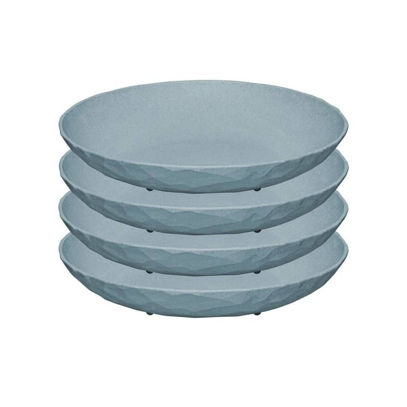 KOZIOL Suppenteller CLUB nature flower blue ø 22 cm 4er-Set KOZIOL Suppenteller CLUB nature flower blue ø 22 cm 4er-Set - 8639716