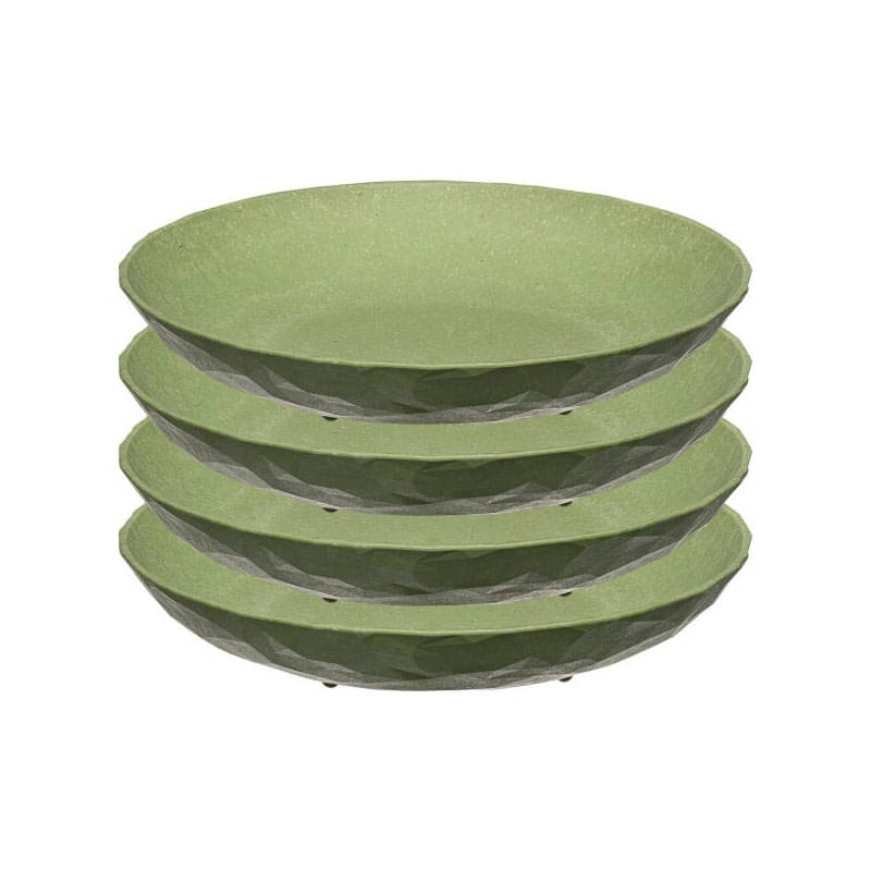 KOZIOL Suppenteller CLUB nature leaf green ø 22 cm 4er-Set - 8639703