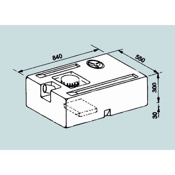 FUSION Frischwassertank Weiss 130 Liter