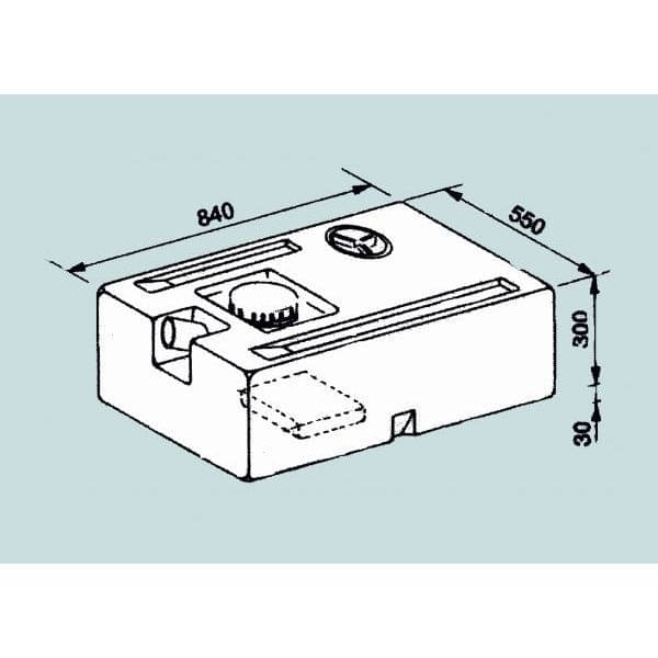 FUSION Frischwassertank Weiss 130 Liter