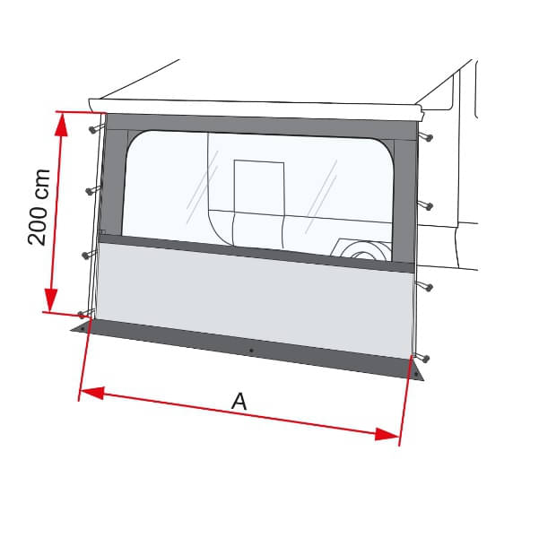 Vorderwand FIAMMA Blocker Pro 550 cm