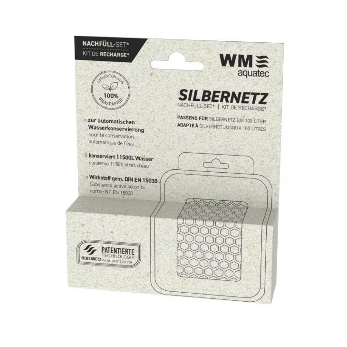 WM AQUATEC Nachfuell-Set SILBERNETZ Wasserkonservierung fuer Tankgroessen bis 100 L - SIPA80-RE