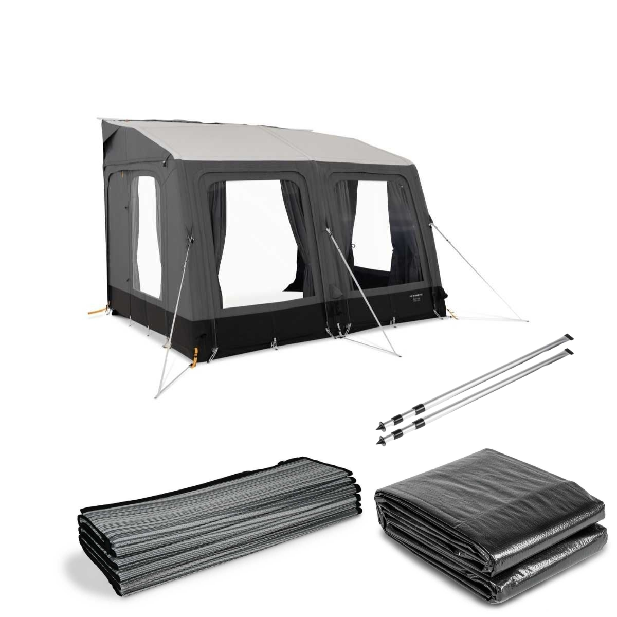 DOMETIC opblaasbaar voortent Rally AIR Stay 260S, 260x250 cm, montagehoogte 235-265 cm - CampingFactory-Starter-Edition DOMETIC aufblasbares Vorzelt Rally AIR Stay 260S- 260x250 cm- Anbauhoehe 235-265 cm - CampingFactory-Starter-Edition