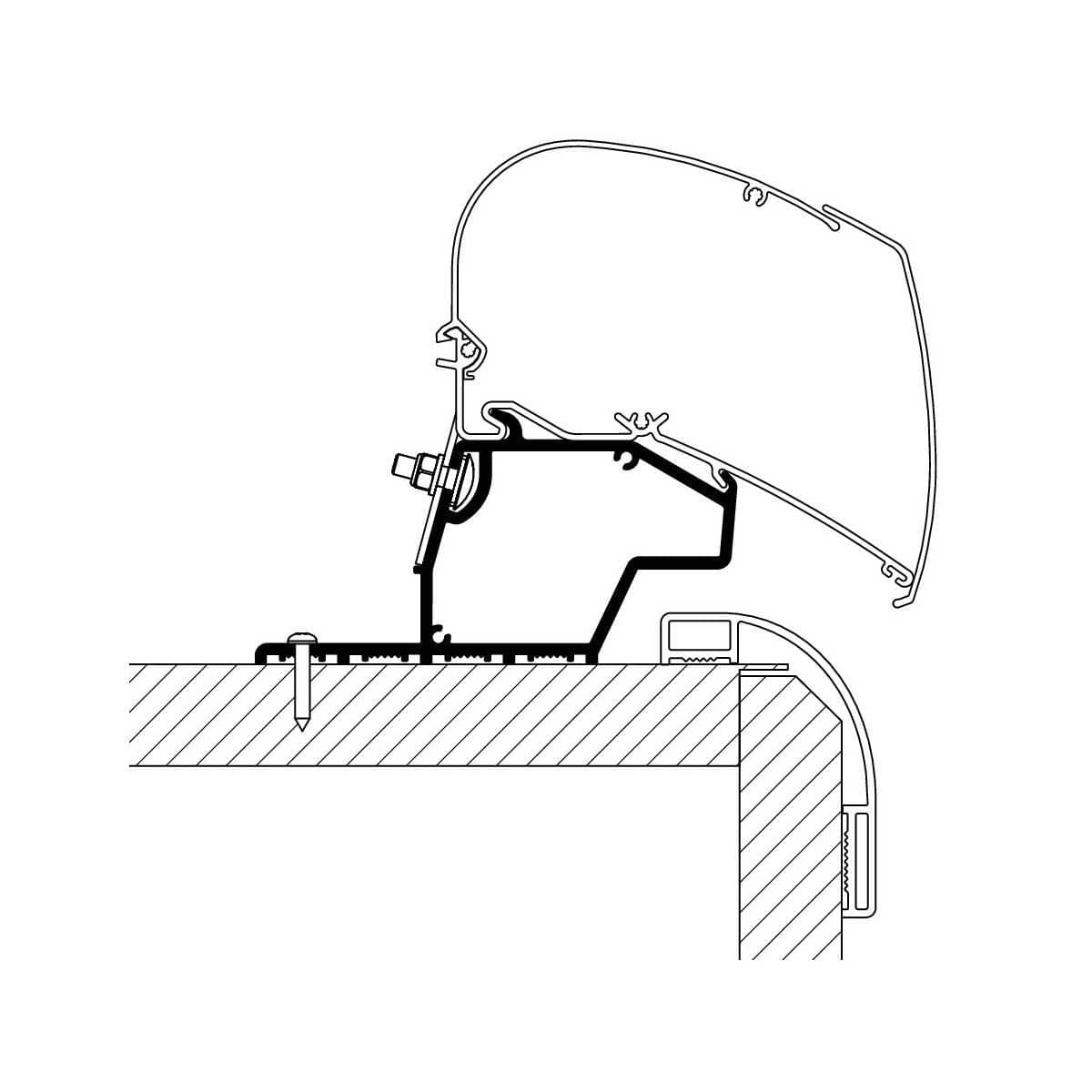 THULE Adapter Kit Mobilvetta für Markise 6300 9200 - 302958 THULE Adapter Kit Mobilvetta fuer Markise 6300 9200 - 302958 - 302958
