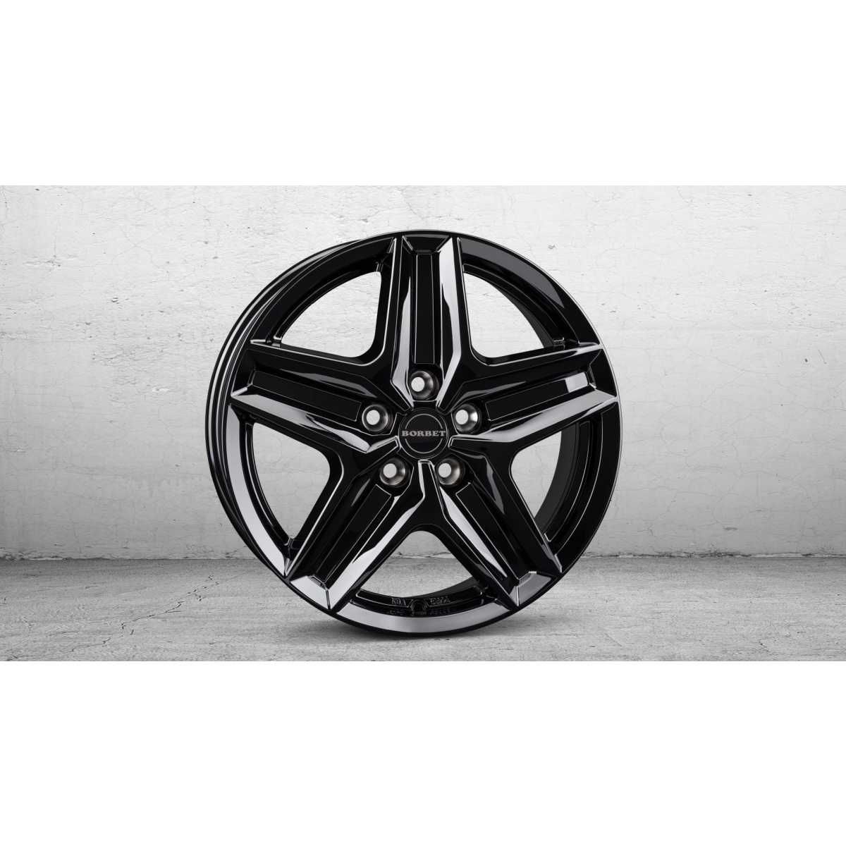 BORBET Alufelge CWZ black glossy 18 Zoll fuer VW T5-T6-T7 - VW Amarok - CWZ 75843120565-1BG