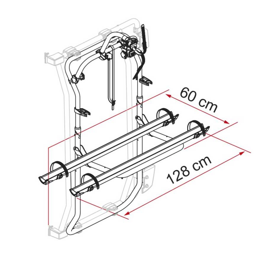 FIAMMA Carry-Bike Frame Deep Black Modell 2023 02096-35A - zu Ergaenzen mit einem fahrzeugspezifischen Kit Frame