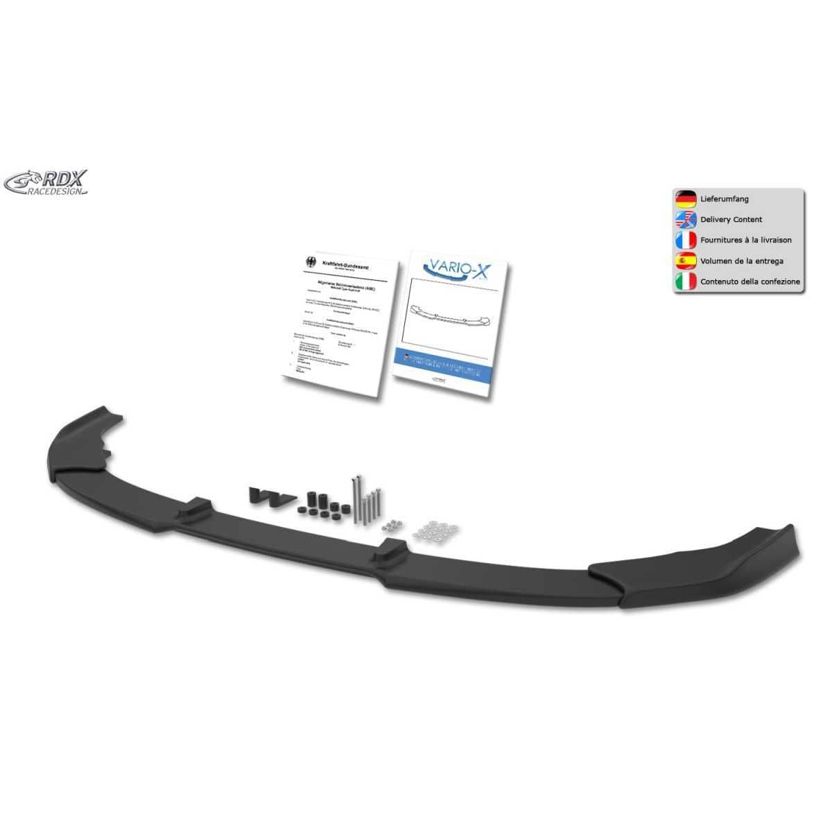 RDX Racedesign Frontspoiler Frontlippe VARIO-X fuer MERCEDES V-Klasse W447 ab Bj. 2019 - RDFAVX30085