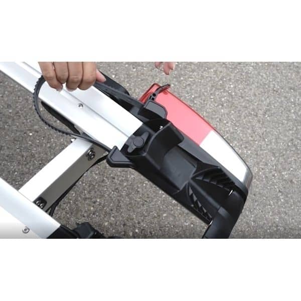 Radschale mit 300 mm -austauschbar mit 350 mm- langem Rastband und Pumpratsche fuer Reifenbreite bis 3-0 Zoll fuer Strada EVO rechts
