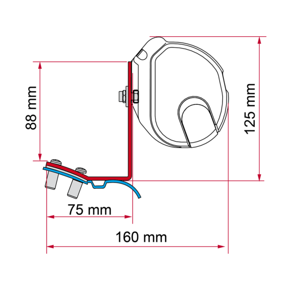 FIAMMA Adapter Kit MB Vito-Vito Marco Polo Bj. 1996-2003 fuer Markise F35-F35 Pro - 98655R682