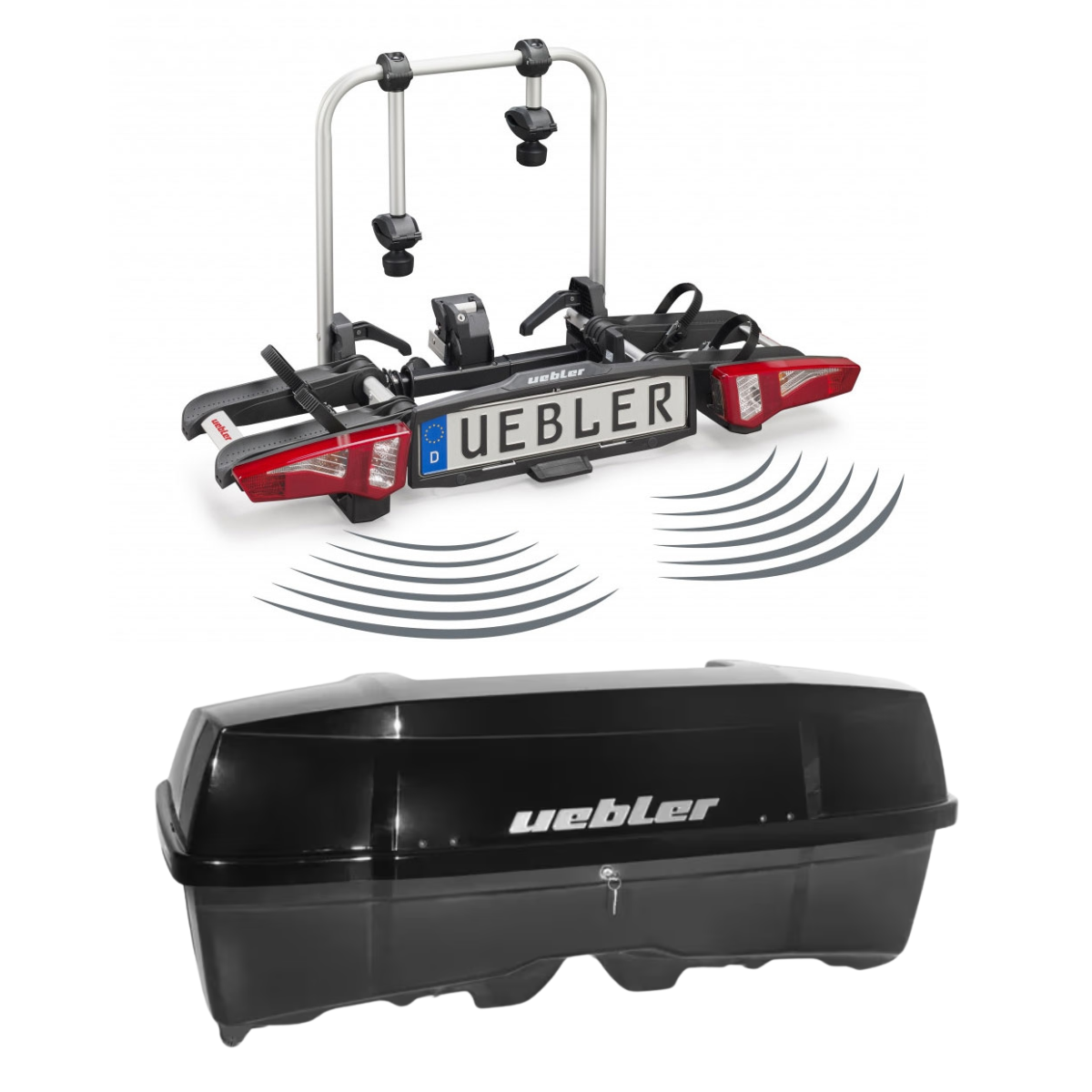 Set UEBLER i21 Fahrradtraeger 15900DC 2 Raeder Rueckfahrkontrolle inkl. Heckbox - 15900-DC 25080
