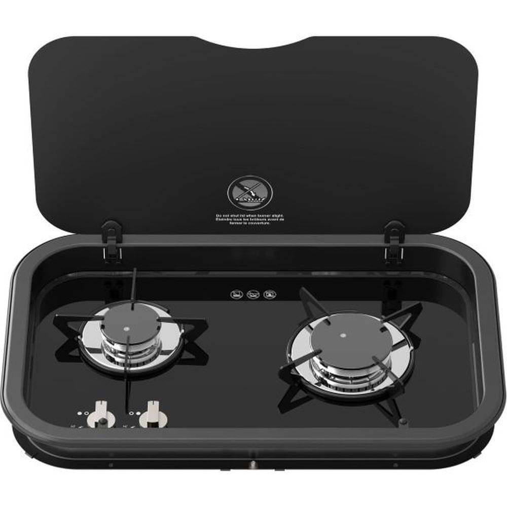 THETFORD Top-Line 165 Kochmulde mit Glasdeckel, 2-flammig, 12V-Elektrozündung, Schwarz THETFORD Top-Line 165 Kochmulde mit Glasdeckel- 2-flammig- 12V-Elektrozuendung- Schwarz - SHB16548-SP