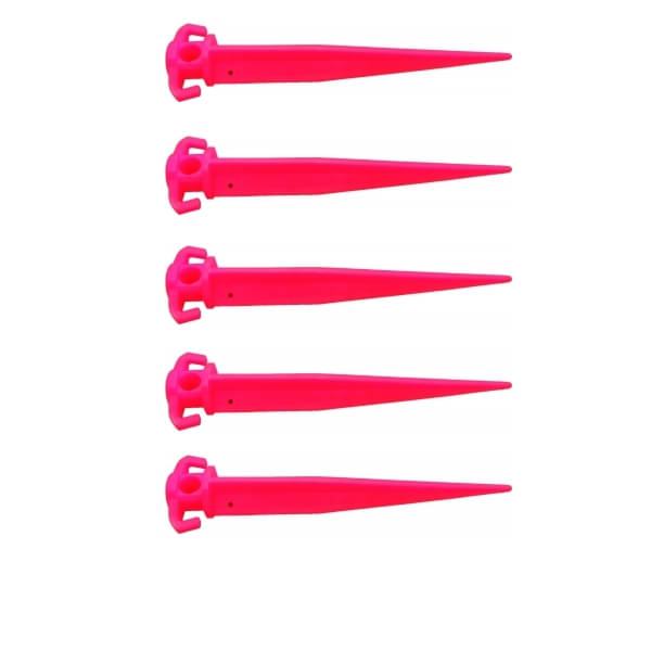 Kunststoff Hering rot 19 cm -5er-Pack- CAMPING PROFI Art- Nr. 68068-200x5