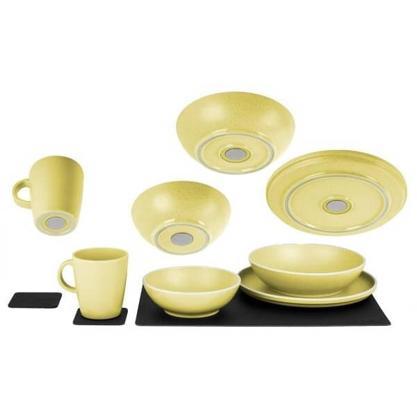 BRUNNER x SILWY DOLOMIT MAGNETIC ANTISLIP Geschirr-Set Gelb 11-tlg- - 0842050N.C88