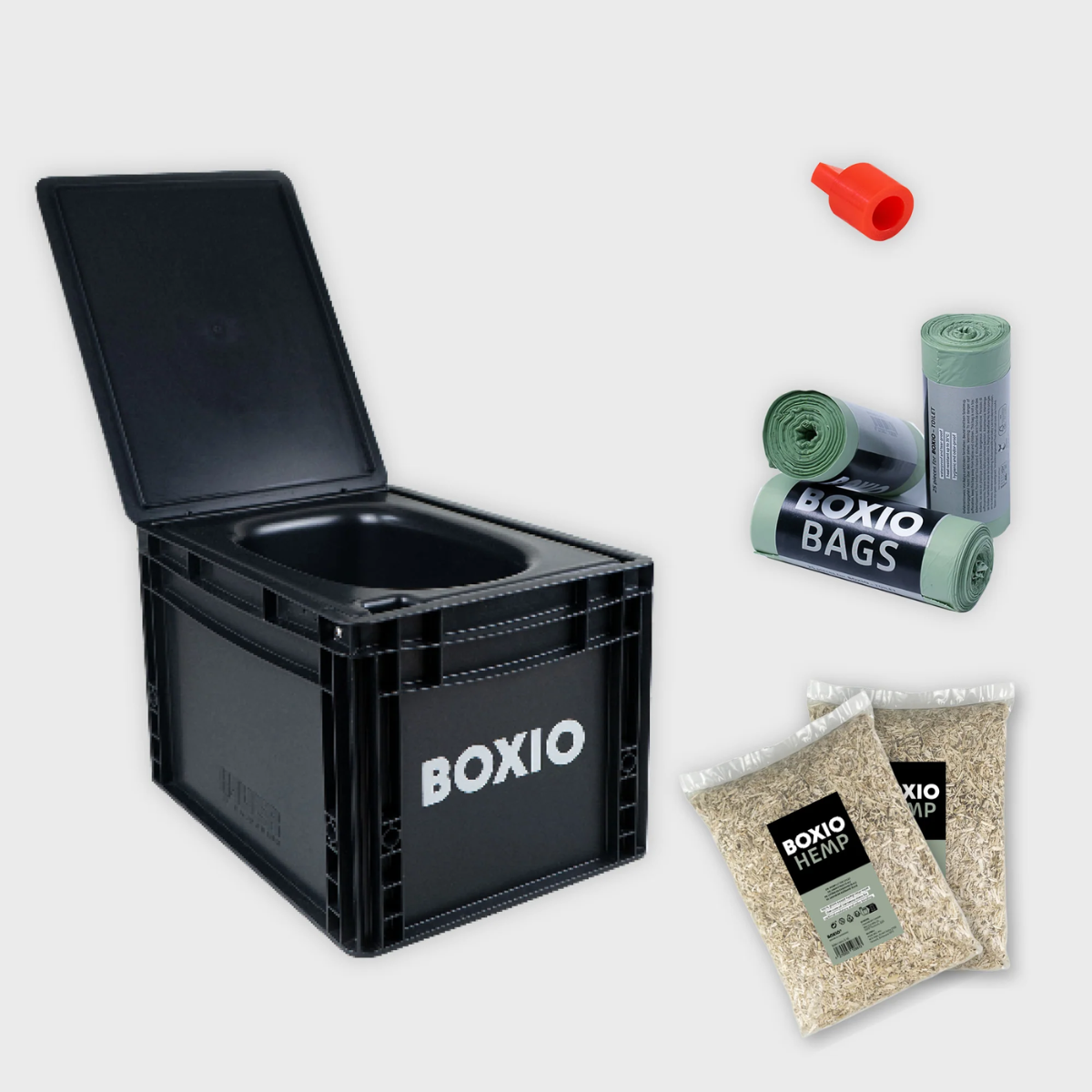 BOXIO - TOILET PLUS Trenntoilette mit Starterset - BOX-TOI-BL-403027-PLUS