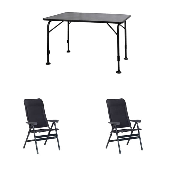 Set WESTFIELD Tisch Universal & 2 Stühle Advancer XL anthracite grey Set 1 Tisch WESTFIELD Universal Tisch 120 x 80 cm - Avantgarde Series - 101-740 und 2 Stuehle WESTFIELD Advancer XL Stuhl anthracite grey - Performance Series - 201-883 AG