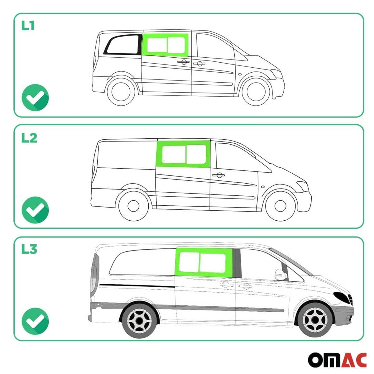 OMAC Seitenfenster Schiebefenster MB Vito W639 L1/L2/L3 Bj. 2003-2014 Vorne Rechts OMAC Seitenfenster Schiebefenster MB Vito W639 L1-L2-L3 Bj. 2003-2014 Vorne Rechts - 4721405-1FSSR