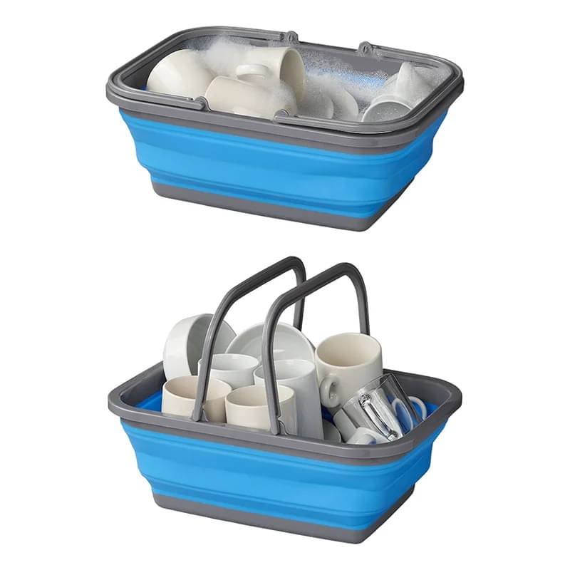 ProPlus Faltschuessel Spuelschuessel Waschschuessel eckig 9 L Blau - 370303