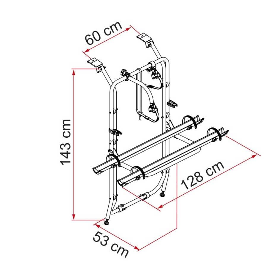 FIAMMA Carry-Bike Opel Vivaro Renault Trafic Fahrradtraeger fuer 4 Fahrraeder Modell 2023 02096-72-08831A01-08831C01-98656N566-98656N566
