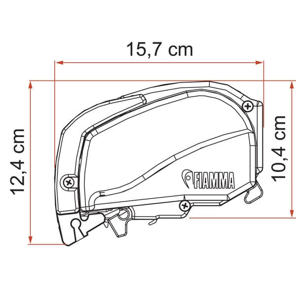 Markise FIAMMA F80 L 500 Royal grey Gehaeuse weiss 07840H03R