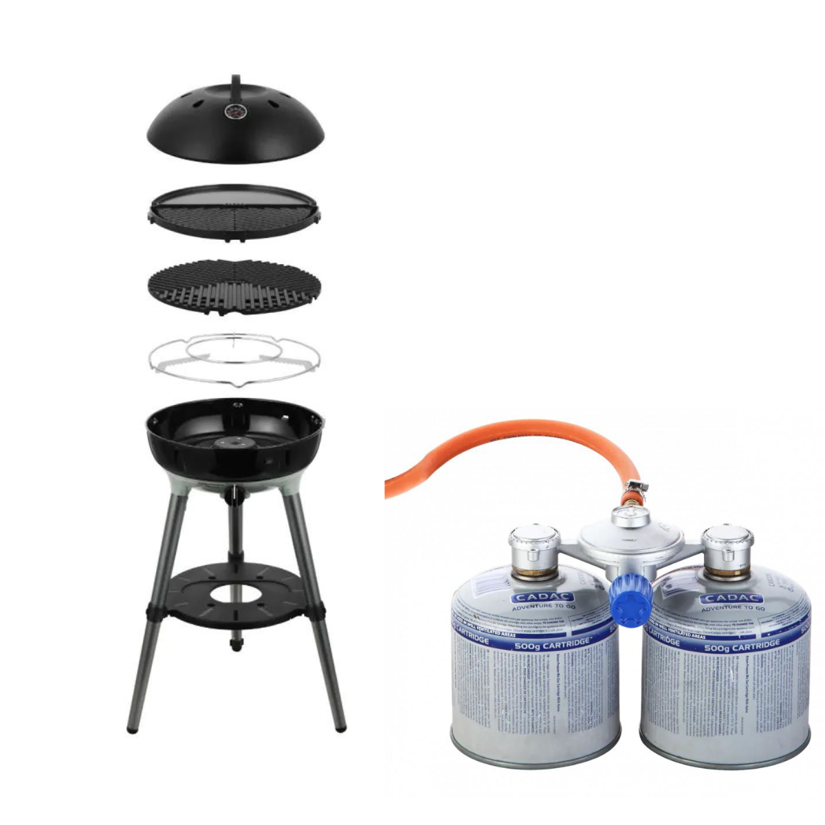 CADAC Carri Chef 40 BBQ-Grill2Braai 50 mbar - Einsteiger-Set - 8905-50-DE 346-10-DE CA500-N