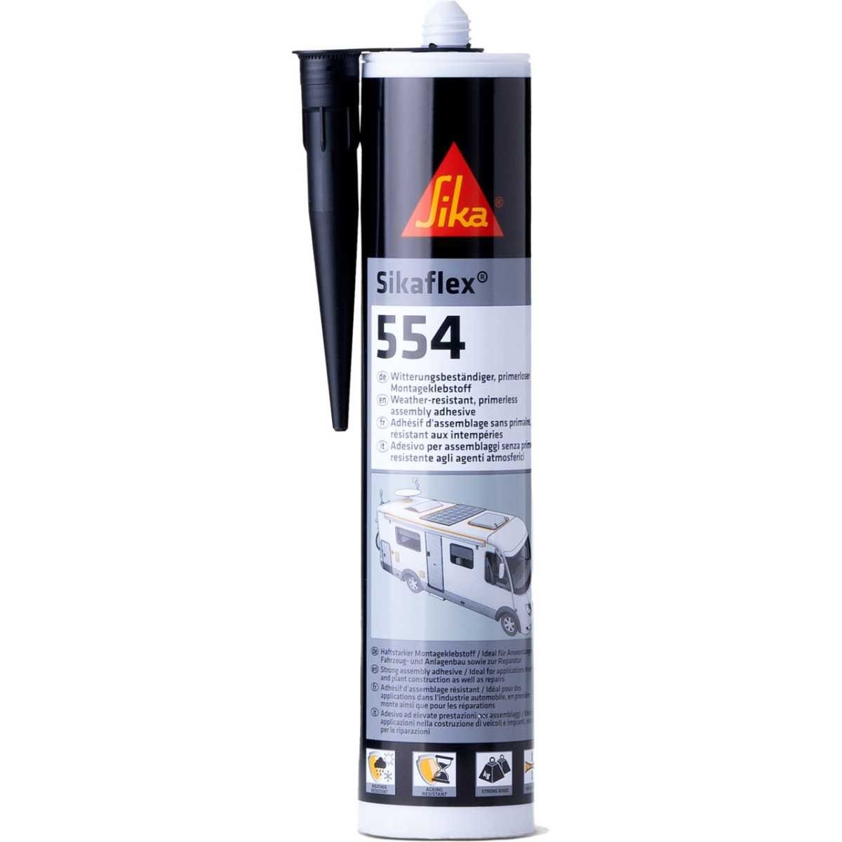 SIKA Sikaflex - 554 STP Montageklebstoff Schwarz 300 ml - 689669