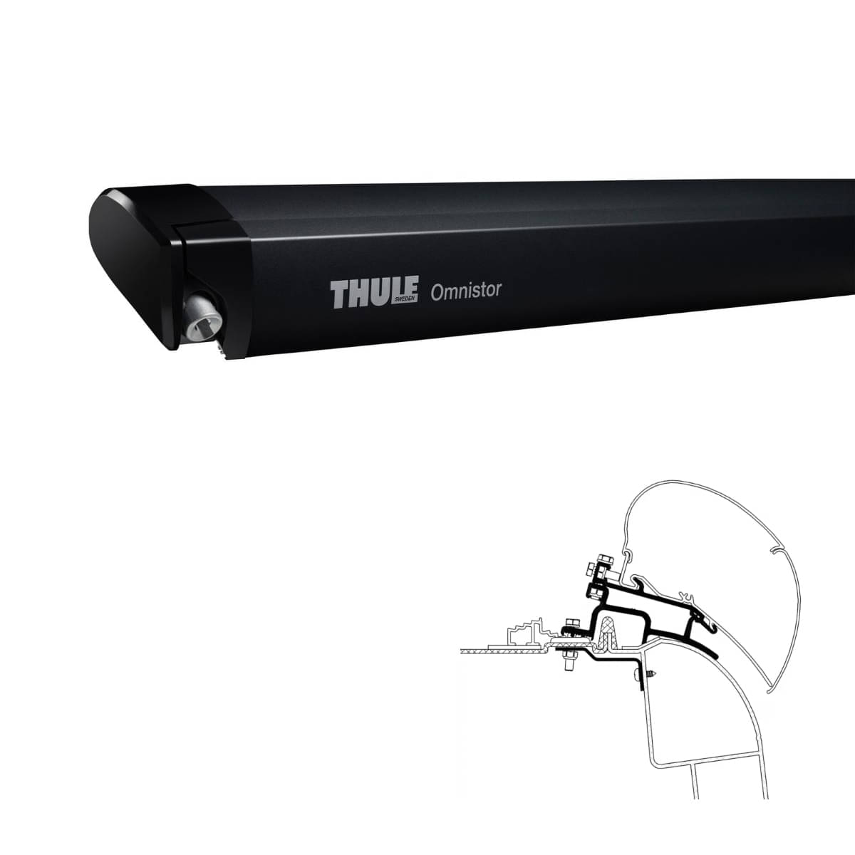 Thule Omnistor 6300 -3-75x2.50- - 302350 - Markise THULE Omnistor 6300 Mystic grau 375 cm Gehaeuse anthrazit