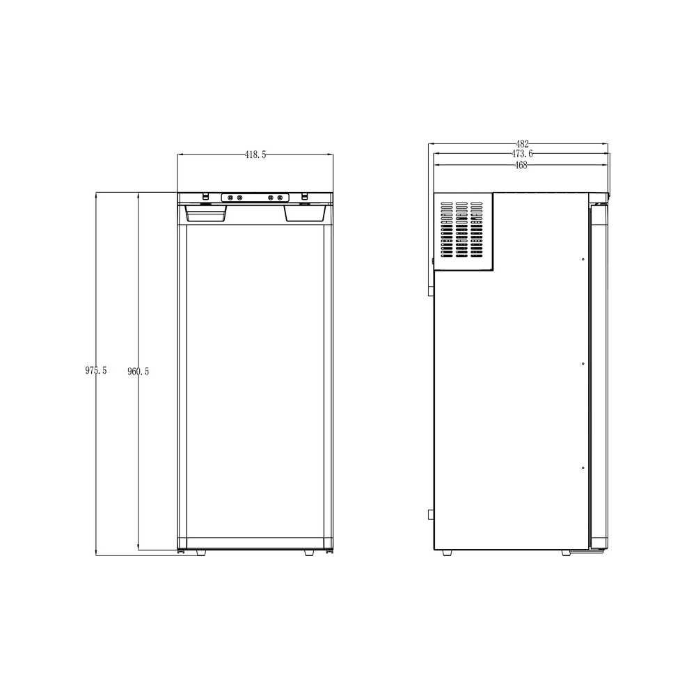 CARBEST Kompressor-Kuehlschrank LR90L Tueranschlag links-rechts - 713507