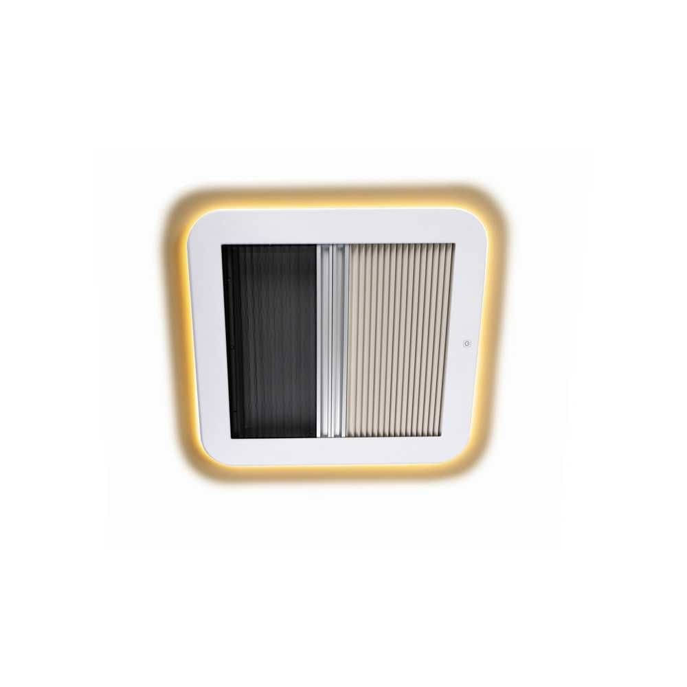 CARBEST Dachhaube SkyLight 400 x 400 mm ohne Zwangsbelüftung mit LED Dachstärke 28-50 mm Grau getönt CARBEST Dachhaube SkyLight 400 x 400 mm ohne Zwangsbelueftung mit LED Dachstaerke 28-50 mm Grau getoent - 318021