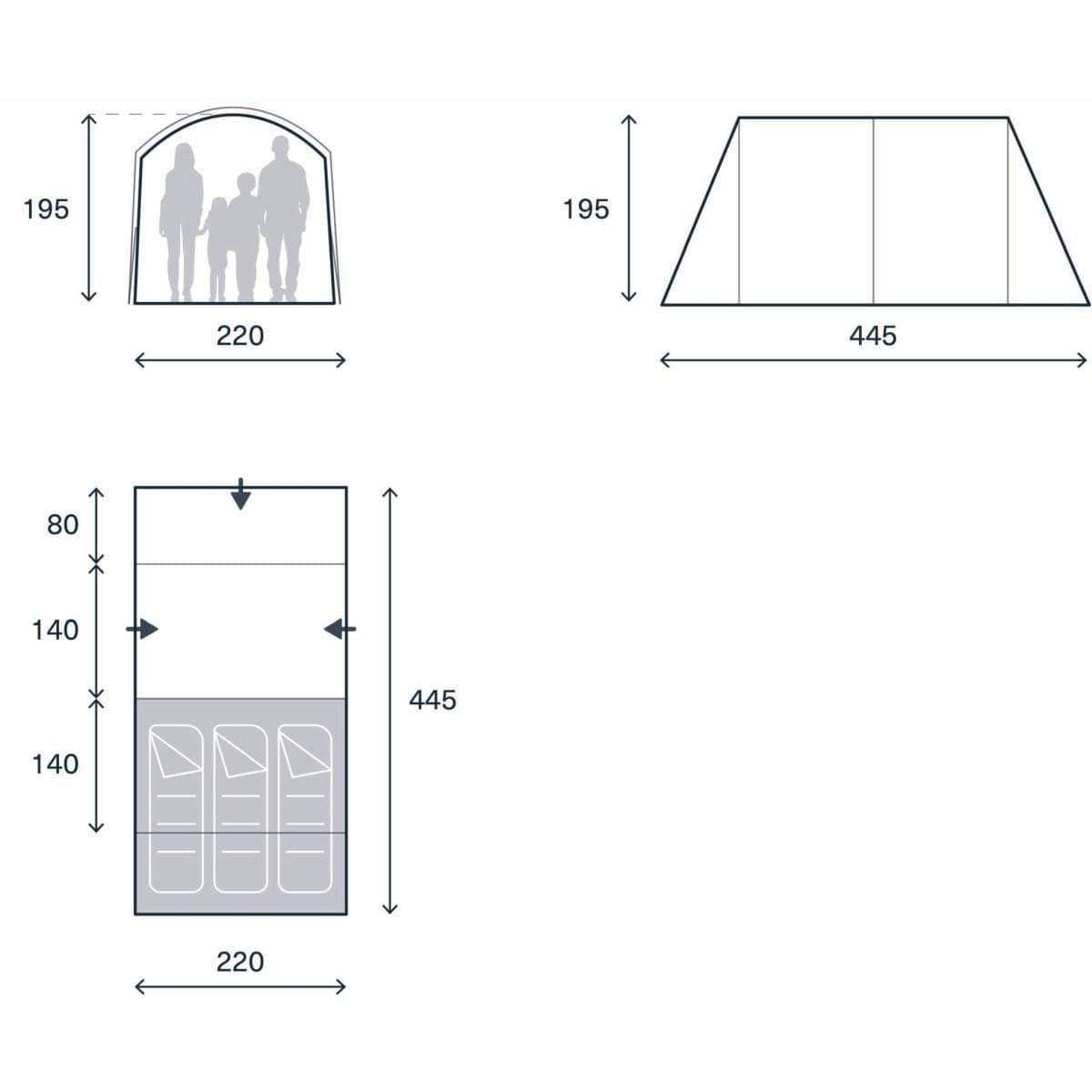 KAMPA Familienzelt Sandwood 03 - 9120002475
