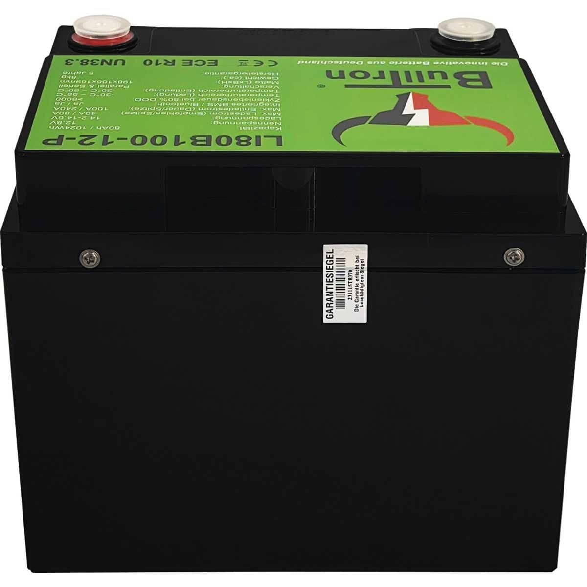 BULLTRON Lithium-Batterie POLAR 80Ah 12V inkl. BMS 100A Dauerstrom - App - LI80B100-12-P