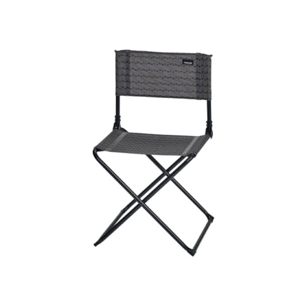 TRIGANO Faltstuhl mit Rueckenlehne- Grau - M-M041Y36