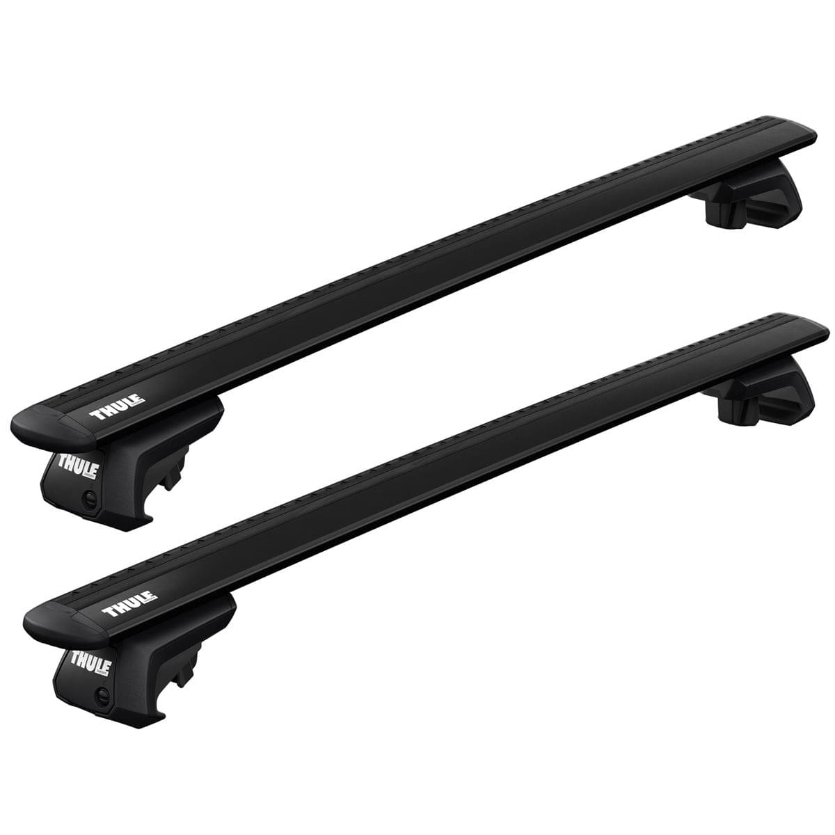 Dachträger Vauxhall Frontera SUV 99- Reling THULE Alu Evo B Kompletter THULE Dachtraeger Evo mit WingBar Evo Black Aluschienenprofilen