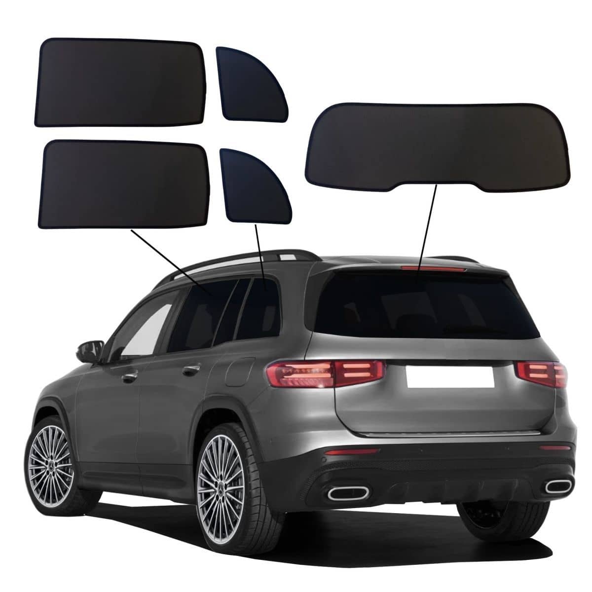 WINDESA SunClip Sonnenschutz & Sichtschutz Mercedes GLB X247 ab Bj. 2019 Set ABC WINDESA SunClip Sonnenschutz - Sichtschutz Mercedes GLB X247 ab Bj. 2019 Set ABC - sun-10148abc